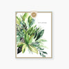watercolor greens merry christmas card