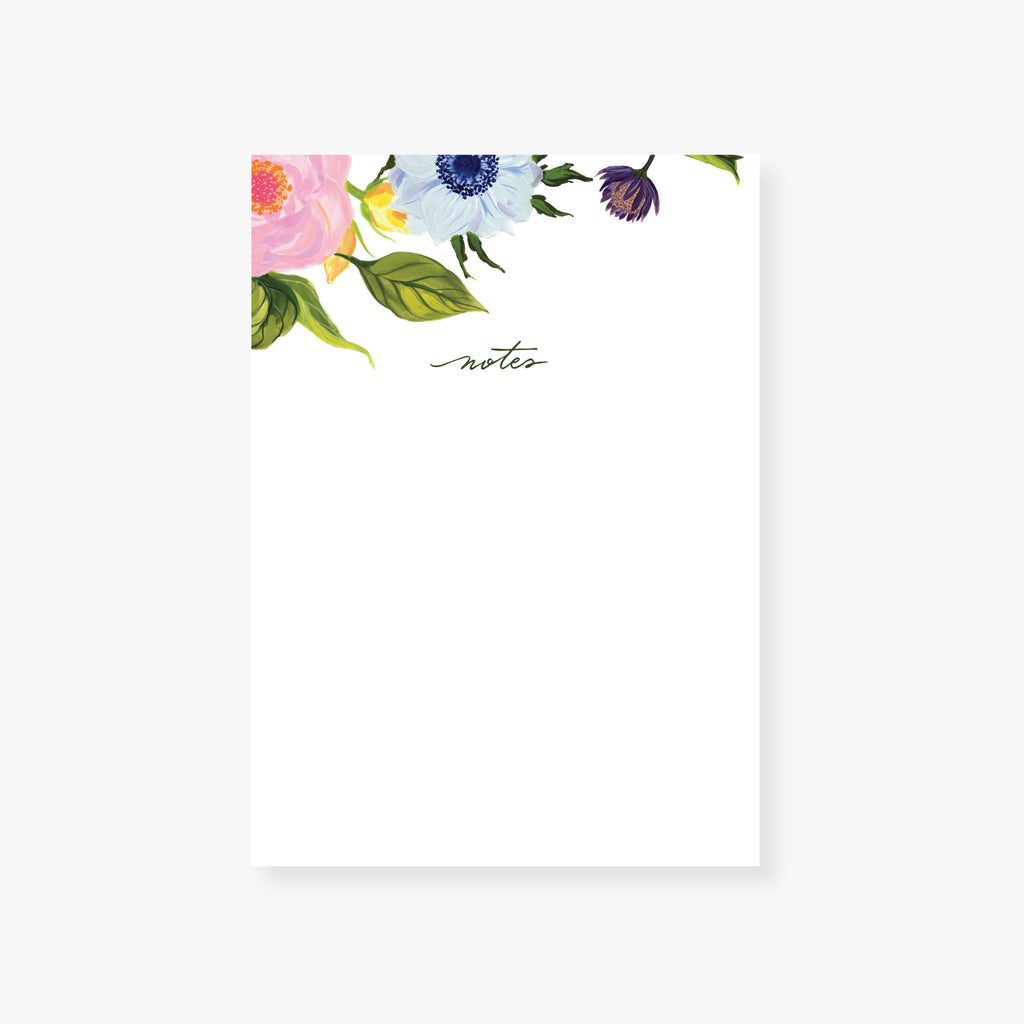 garden floral chubby note pad