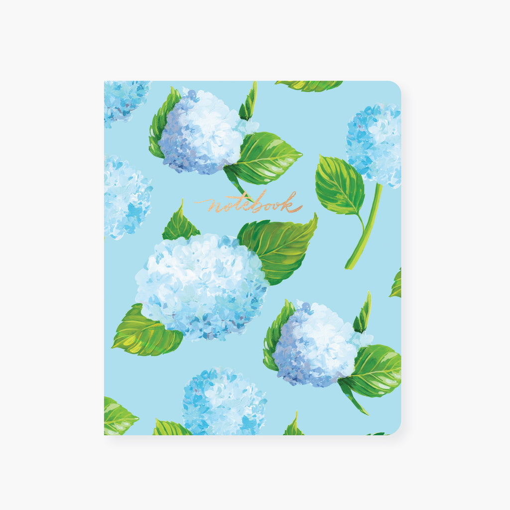 hydrangea blooms notebook