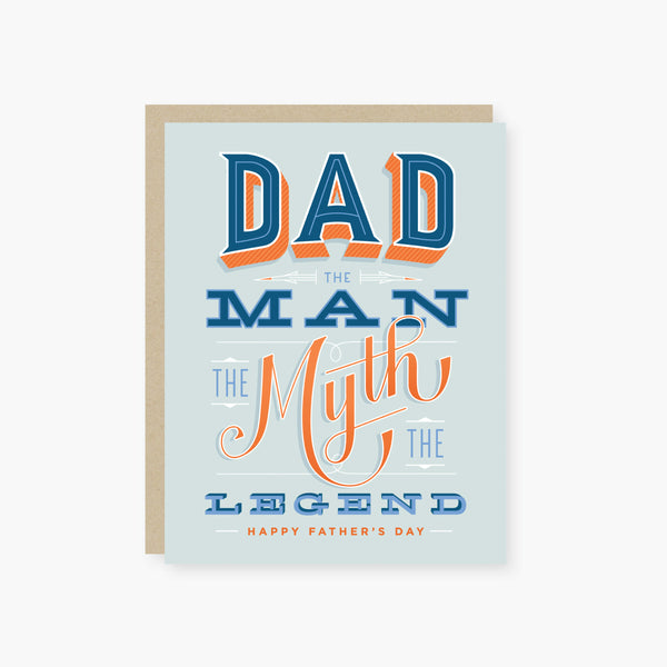 the man, the myth, the legend father's day card