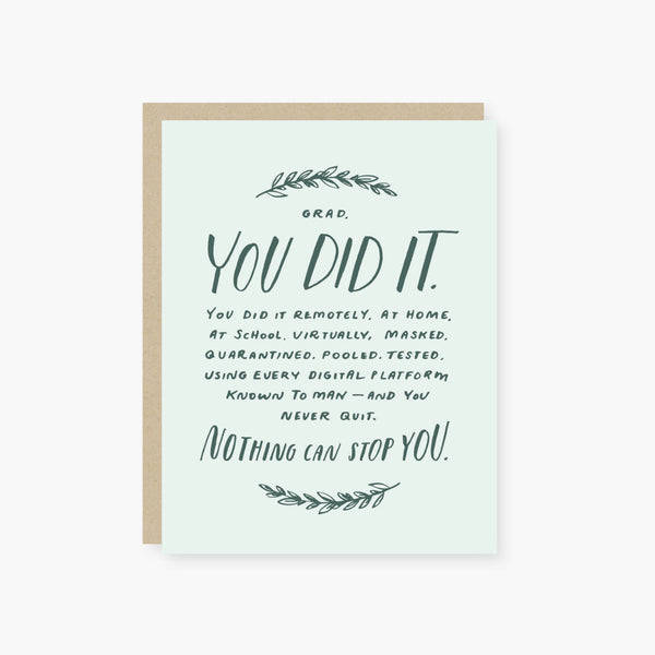 you did it. graduation card