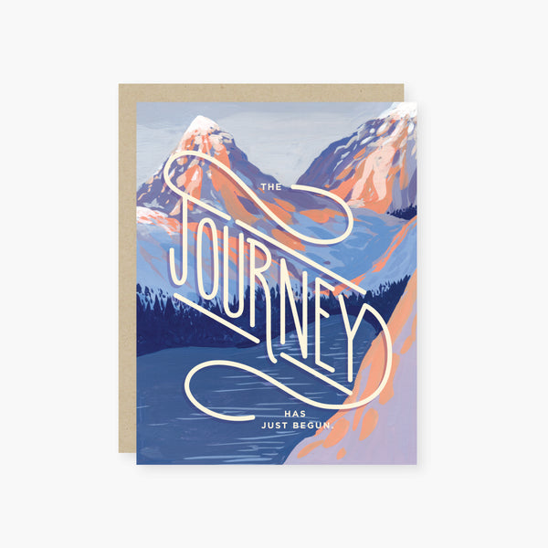 The journey has just begun, graduation and inspiration card