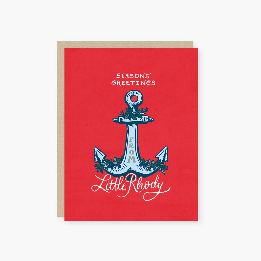 seasons greetings from little rhody holiday card