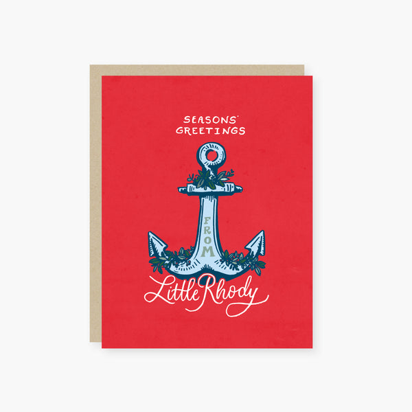 seasons greetings from little rhody holiday card