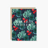 holiday cheer bright watercolors holiday card