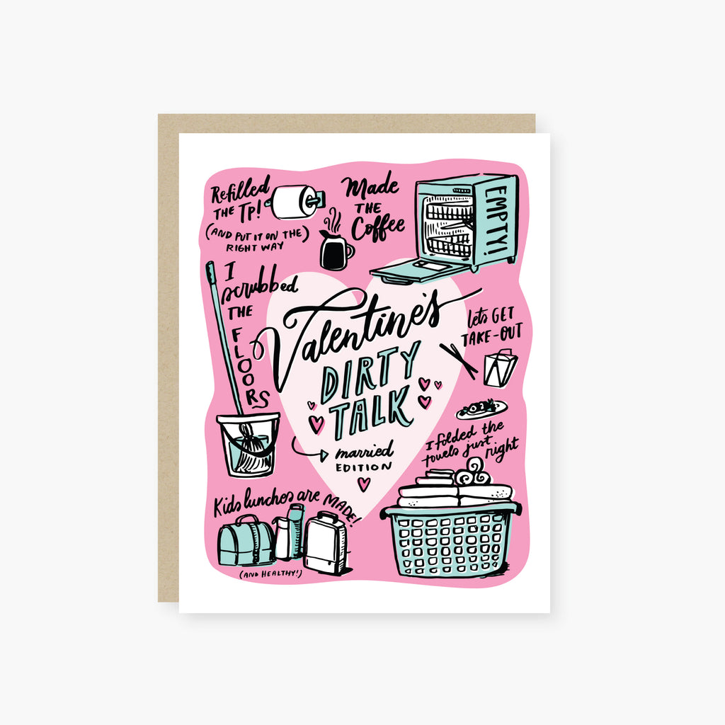 dirty talk—married edition valentine's day card