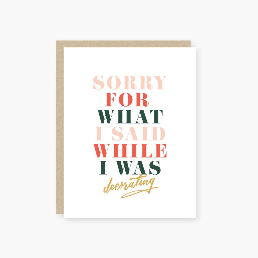 2021 Co. X Holiday Junkie  sorry for what I said holiday greeting card