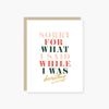 2021 Co. X Holiday Junkie  sorry for what I said holiday greeting card