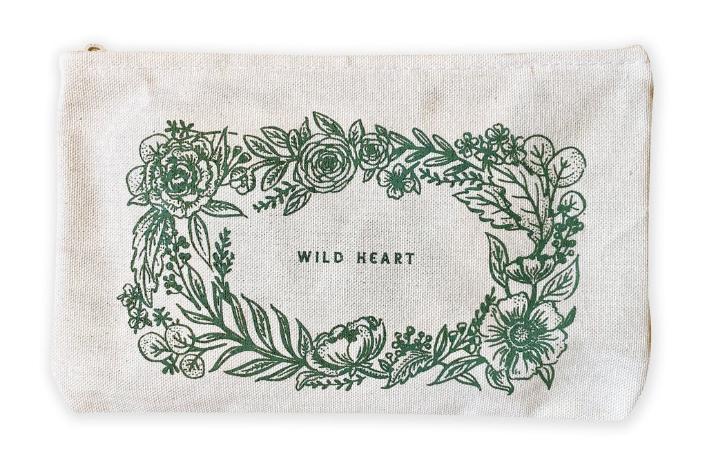 Wild Heart Floral Pouch