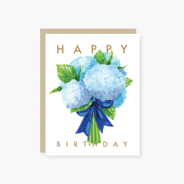 hydrangea bouquet Birthday Card