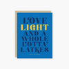 Love Light and a whole lotta' Latkes Hanukkuh greeting card
