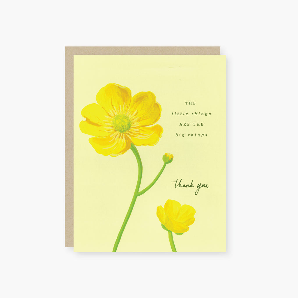 little things buttercup Thank You Card
