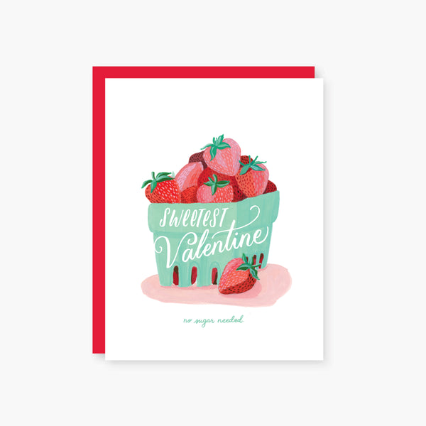 strawberry sweet valentine's day card