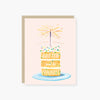 fun and frivolous sparkler cake Birthday Card