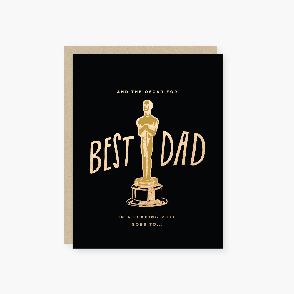 Oscar for best dad in a leading role father's day card