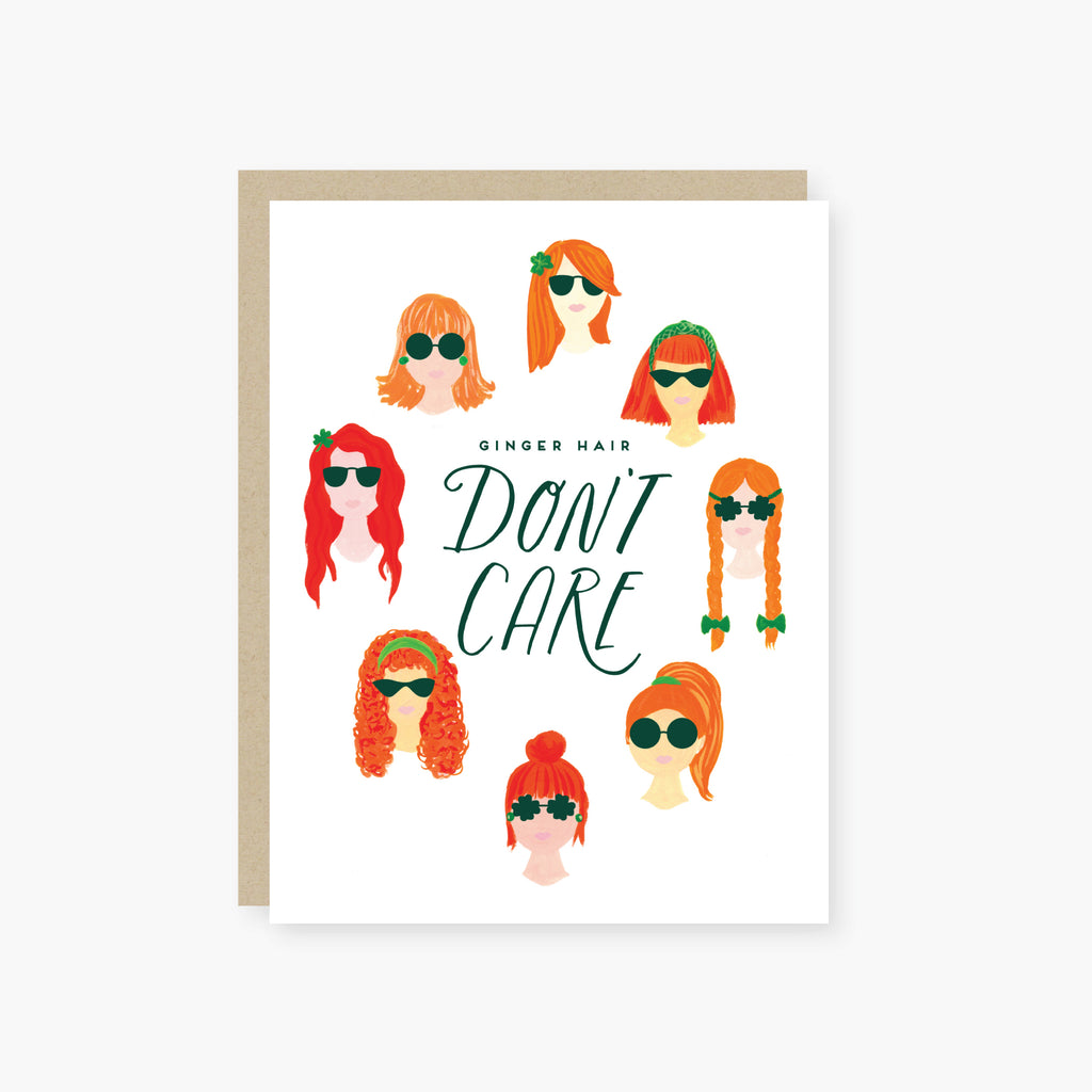 2021 Co. x Holiday Junkie ginger hair don't care st. patrick's day card