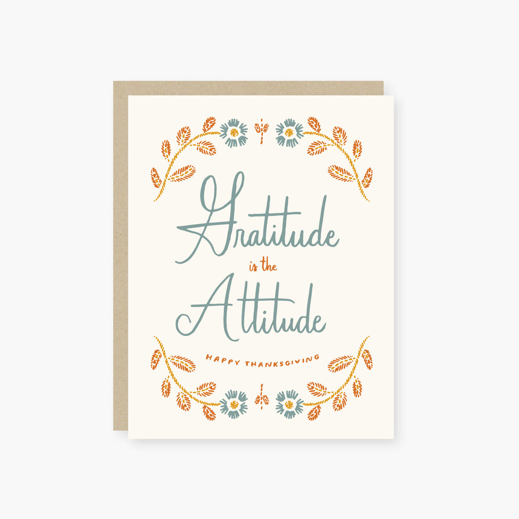 2021 Co. x Holiday Junkie gratitude is the attitude thanksgiving card