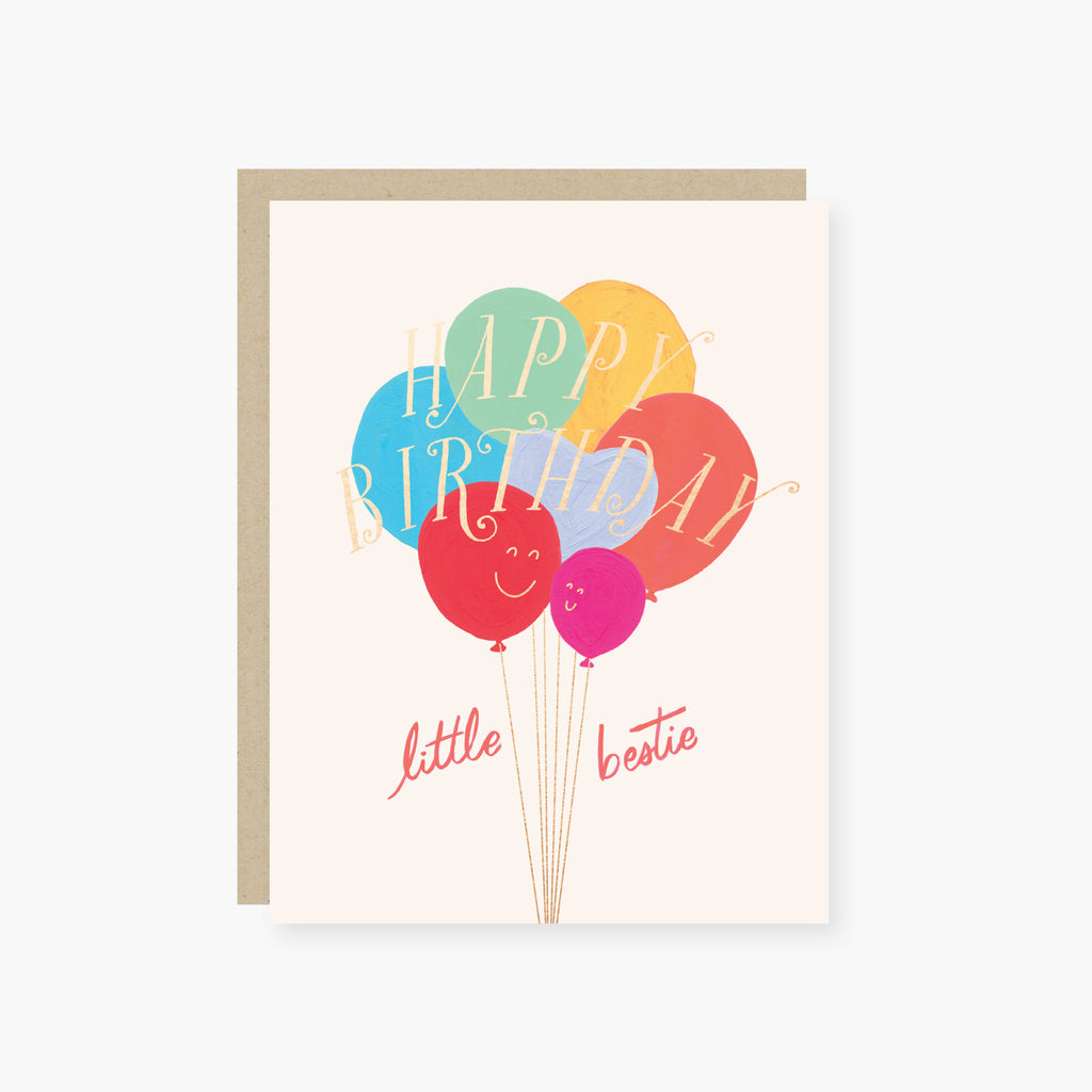 2021 Co. x Holiday Junkie little bestie foil birthday card