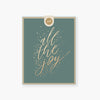all the joy gold foil christmas card