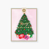 bright christmas tree foil holiday card