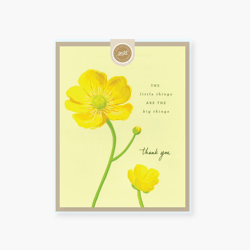 little things buttercup Thank You Card