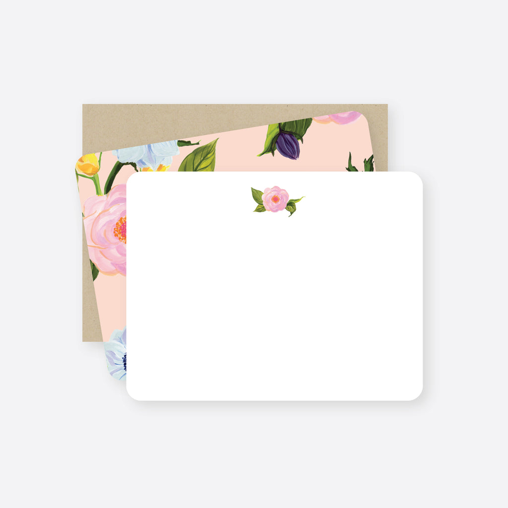 garden floral notecard set