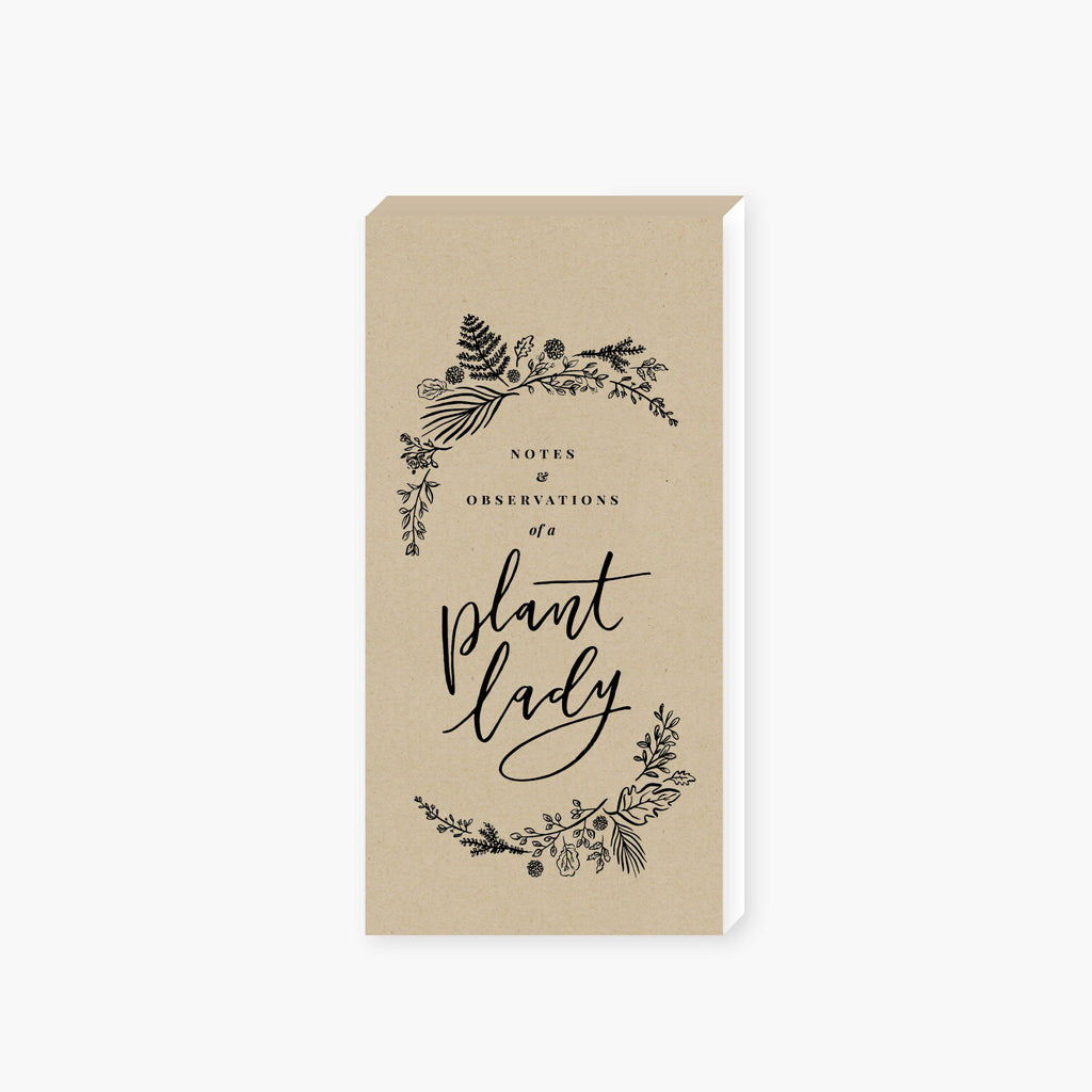 plant lady fold over notepad