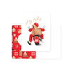 joy riding santa on motorcycle foil holiday pocket journal