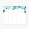 hydrangea  blooms weekly calendar pad