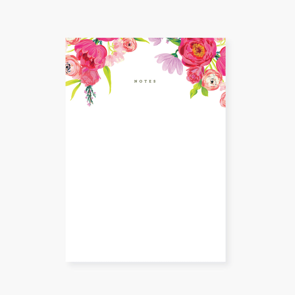 bright floral chubby note pad