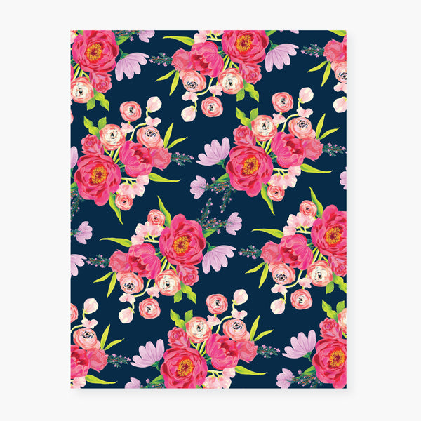 bright florals wrapping paper