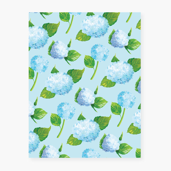 hydrangea blooms wrapping paper