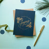 joyous holiday foil card