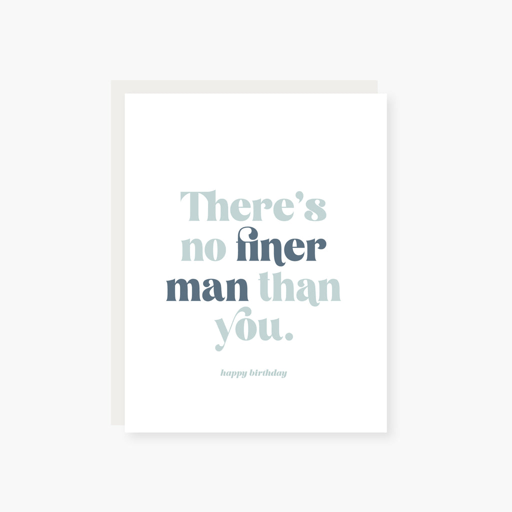 no finer man birthday card
