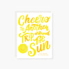 trip around the sun birthday card