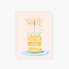 fun and frivolous sparkler cake Birthday Card