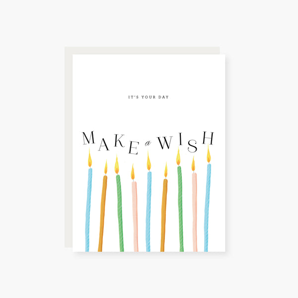 make a wish candles Birthday Card