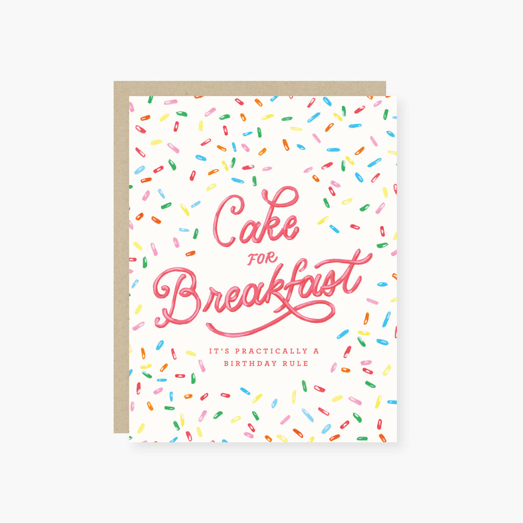 Cake for Breakfast Birthday Card