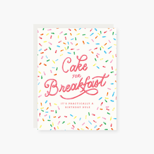 Cake for Breakfast Birthday Card