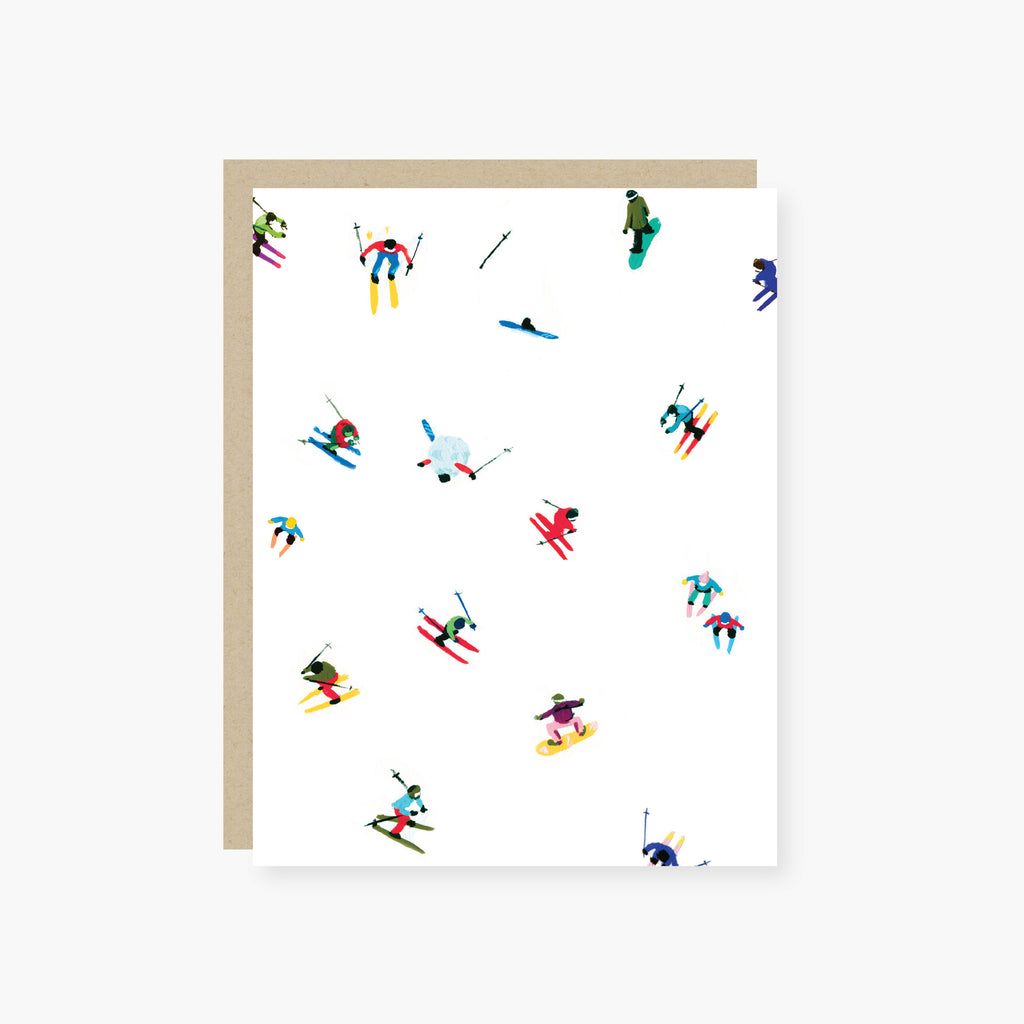 hit the slopes greeting card