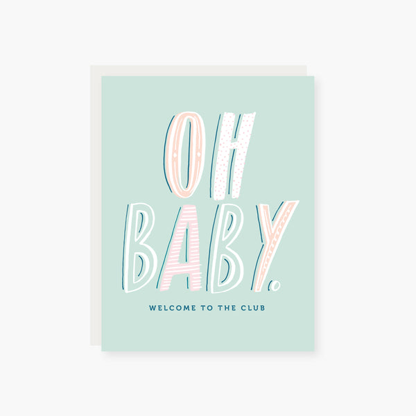 welcome to the club baby card
