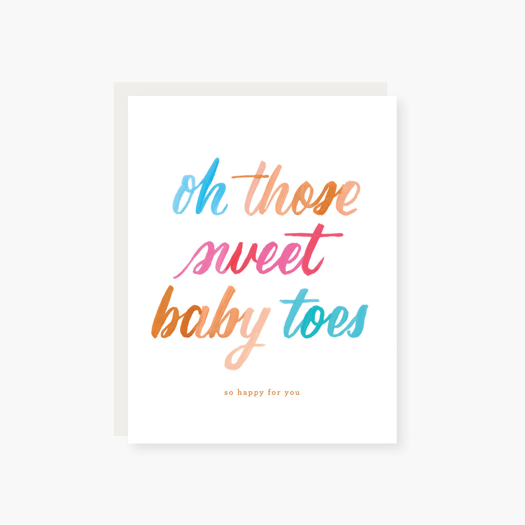 oh those baby toes baby card