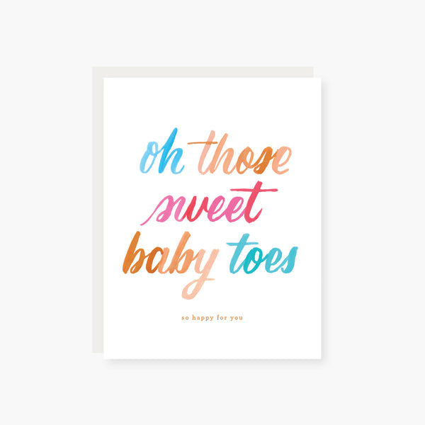 oh those baby toes baby card