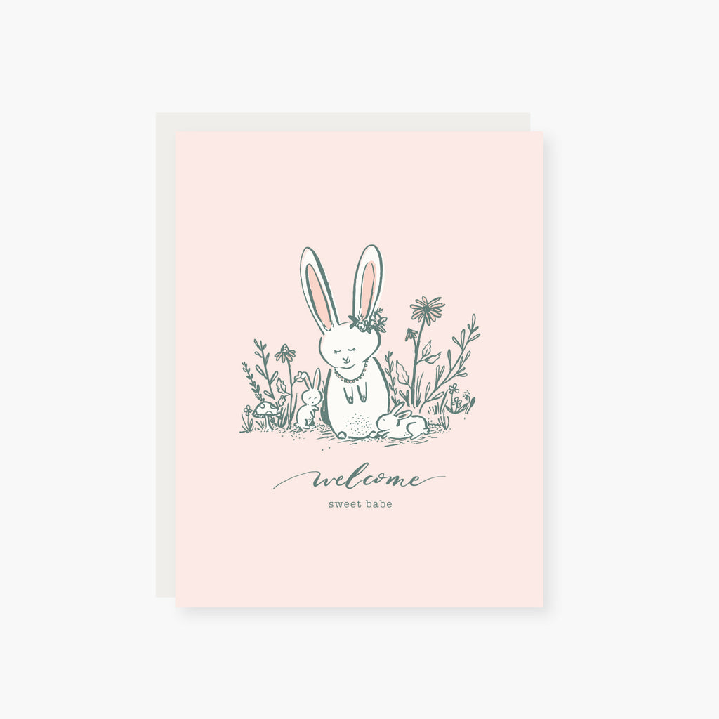 sweet bunnies baby card
