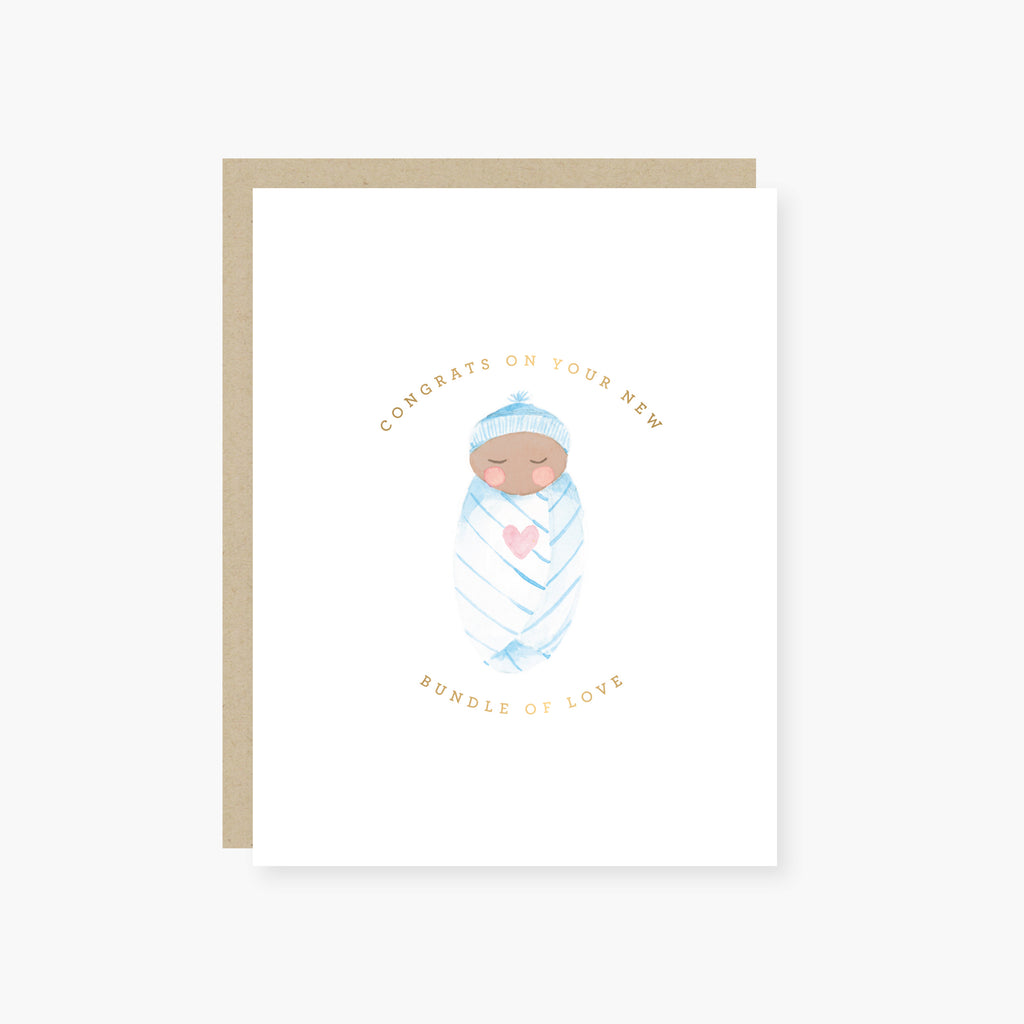 Bundle of Love Blue New Baby Card