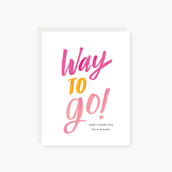 way to go! congratulations card