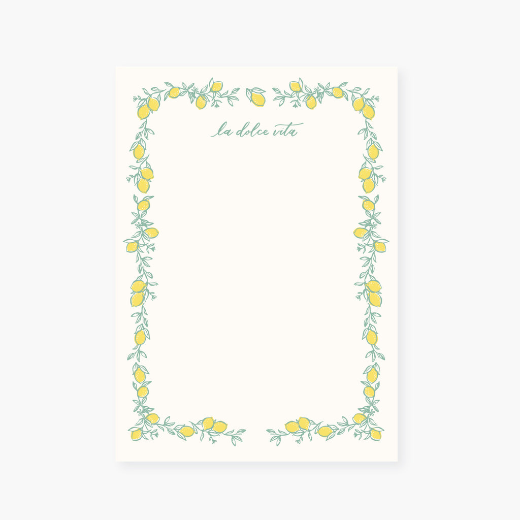 La Dolce Vita Lemons Chubby Notepad