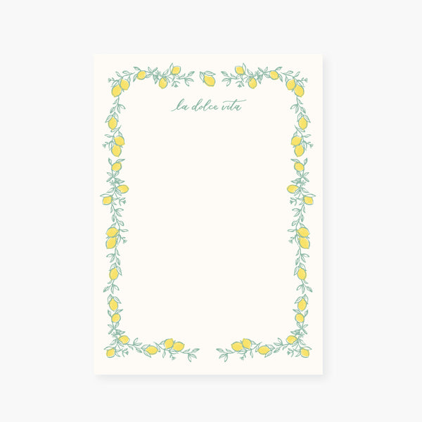 La Dolce Vita Lemons Chubby Notepad