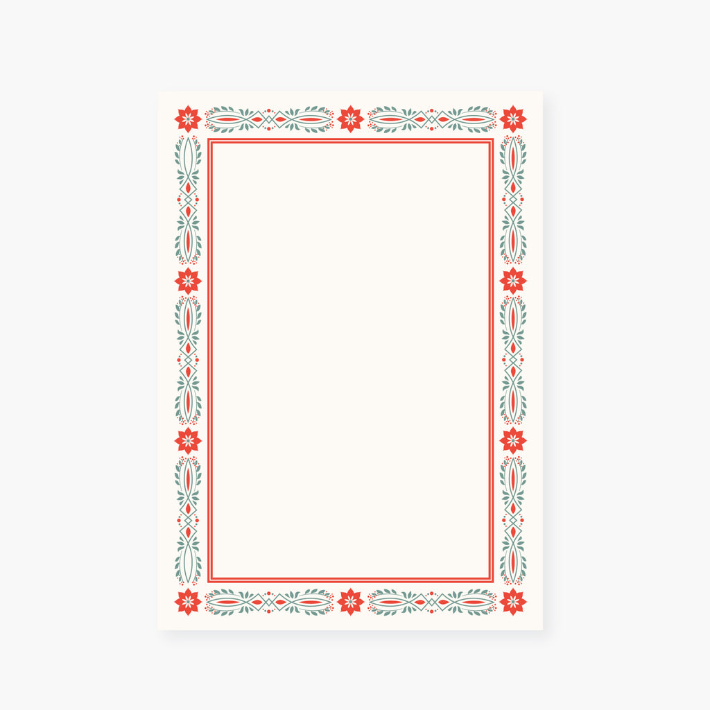 Folk Flora Holiday Chubby Notepad