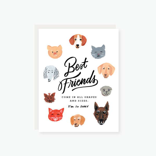 best friends come in all shapes and sizes pet sympathy card